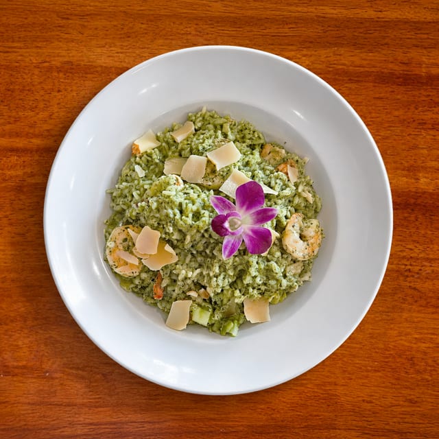 Risotto Gamberi E Pesto.